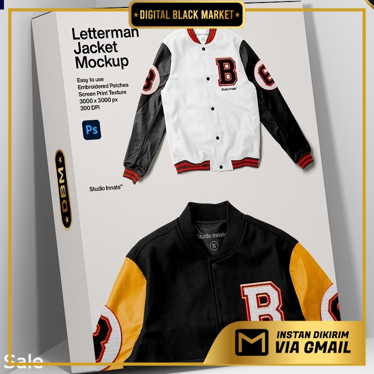 Letterman Jacket Mockup - Photoshop