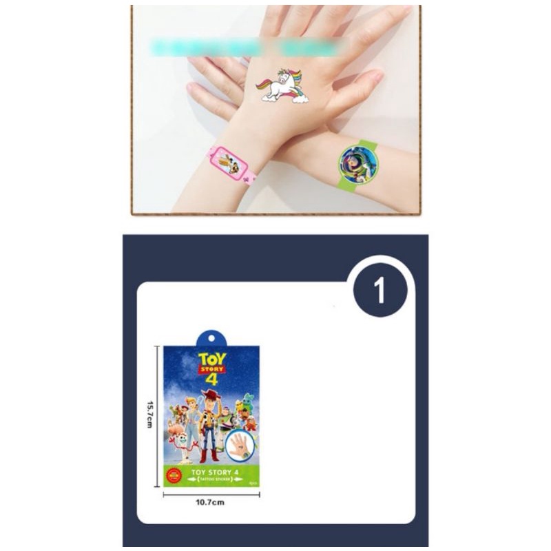 Tattoo kids waterproof mainan tato anak premium kualitas kartun karakter Disney temporer stiker tatoo