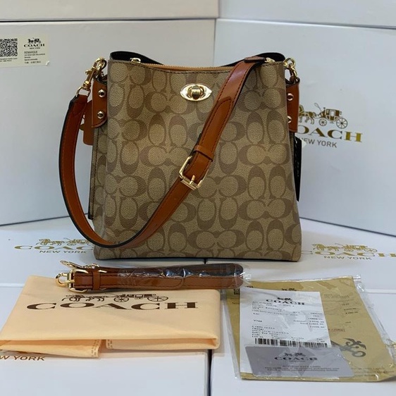 [FREE BOX] COACH WOMEN SHOULDER BAG HAND BAG TAS TERLARIS TAS COACH KUNCI TAS TERMURAH