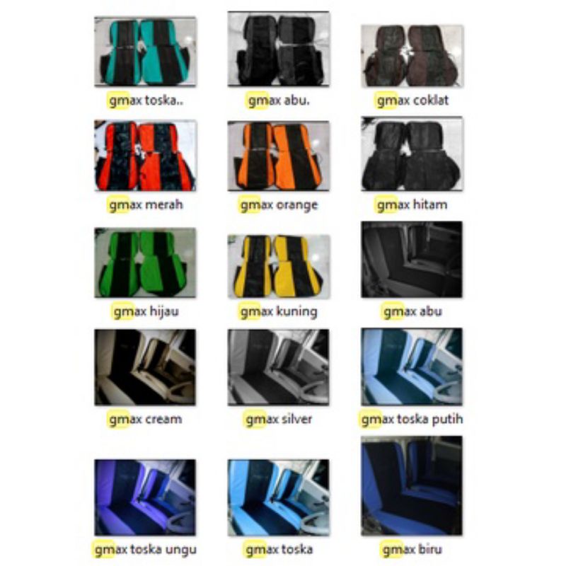 SARUNG JOK MOBIL GRANMAX PICK UP/ kulit jok mobil LOSBAK DAIHATSU GRAN MAX sepasang depan kiri kanan