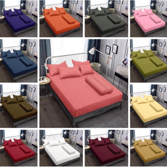 ❤ IJN ❤ Sprei T30 King Polos Emboss Vallery 160x200 tinggi 30cm Terlaris