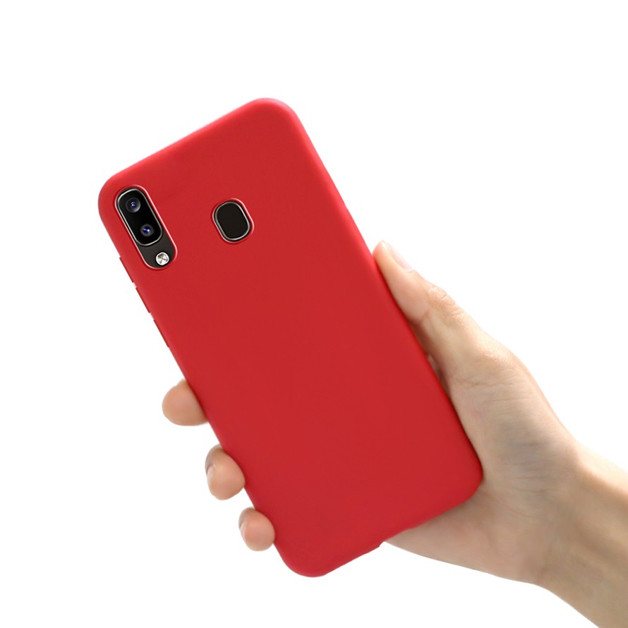 Silicone Soft Case Samsung Galaxy A10 A20 A30 A50 A70 M10 M20 M30 M30S A30S A50S A70S-Red