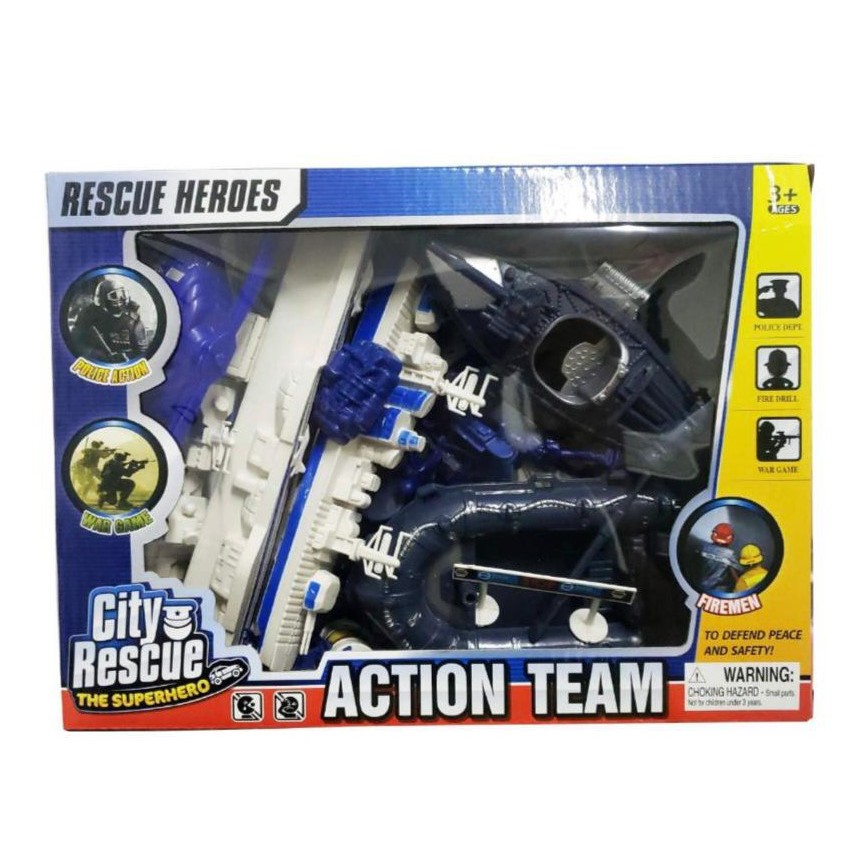 Mainan Anak Action Team Rescue Heroes City Rescue The Super Hero Game