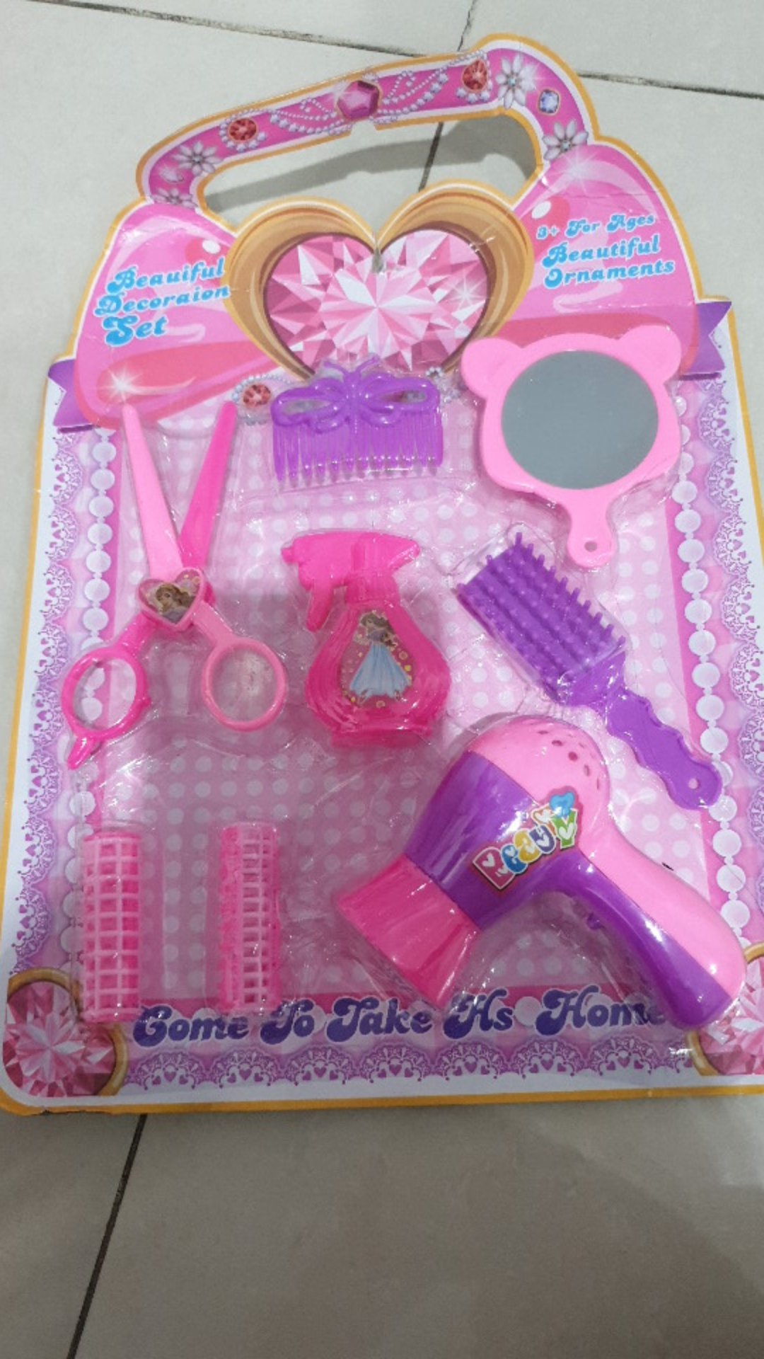 Mainan Anak Perempuan Salon Penata Rambut Hairdryer Hair Mainan Anak Perempuan Salon Penata Rambut Hairdryer Hair