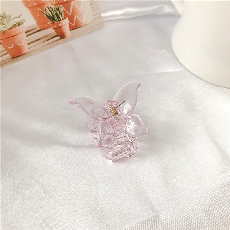 Candy Jewelry Fashion Butterfly Hairclips Korea Hair Claw Clip Transparent Hairpins for Women Ponytail Grab Clips Hair Accessories