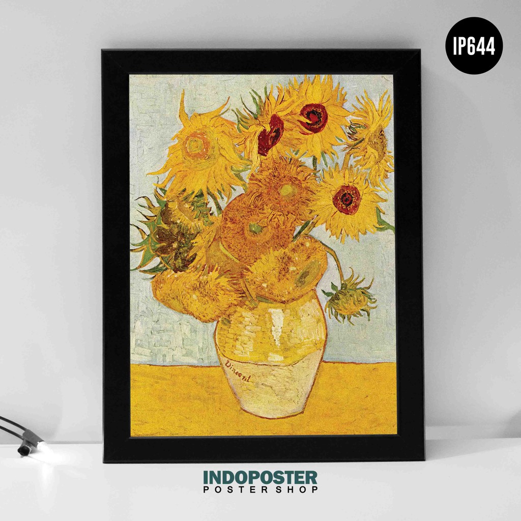 Poster Lukisan Terkenal Klasik Sun Flower Vincent Van Gogh