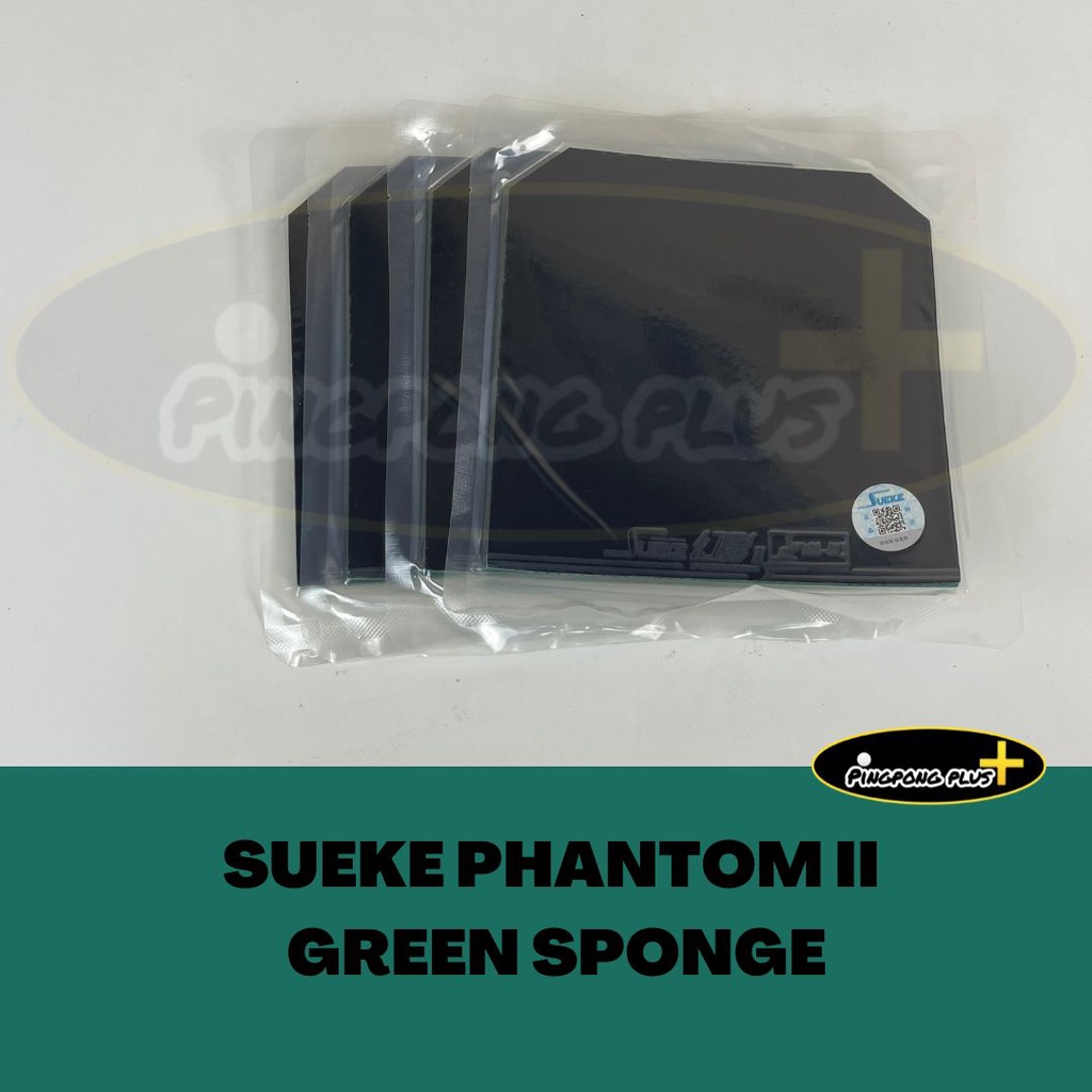 SUEKE Phantom II GREEN Sponge Karet Bet tenis meja