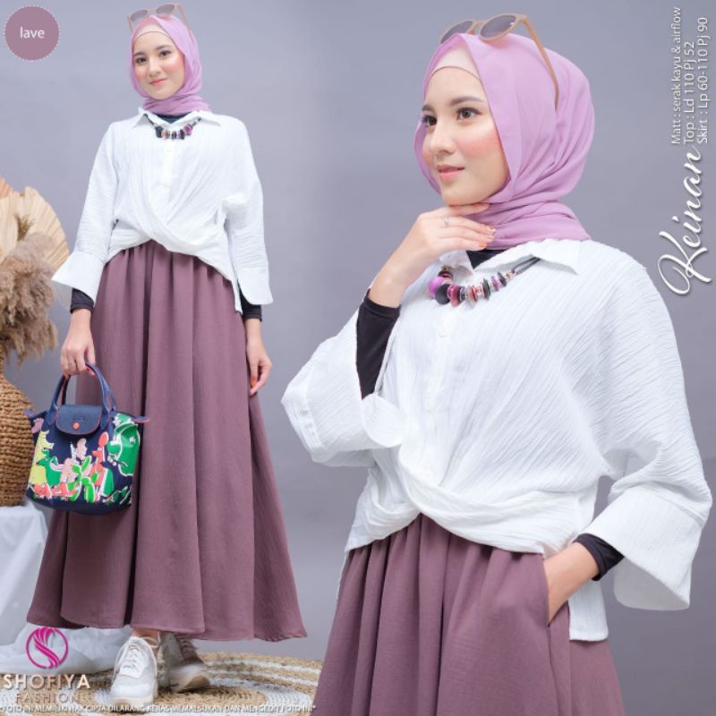 [NEW] Keinan Midi Dress serat kayu mix airflow by Shofiya