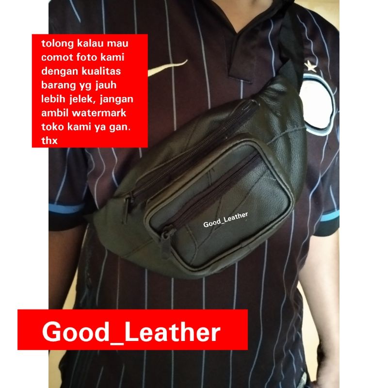 Waistbag Tas Selempang Kulit Asli Pria Original Bukan Imitasi