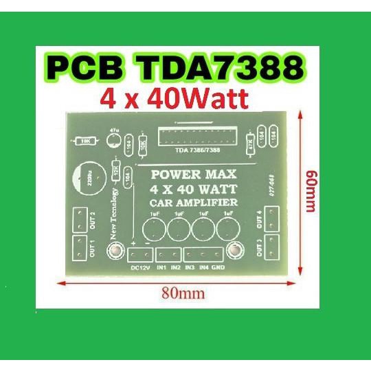 Pcb Tda7388 4X40Watt Power Amplifier Btl 4 Channel 40W Nivic00 Diminati Banget