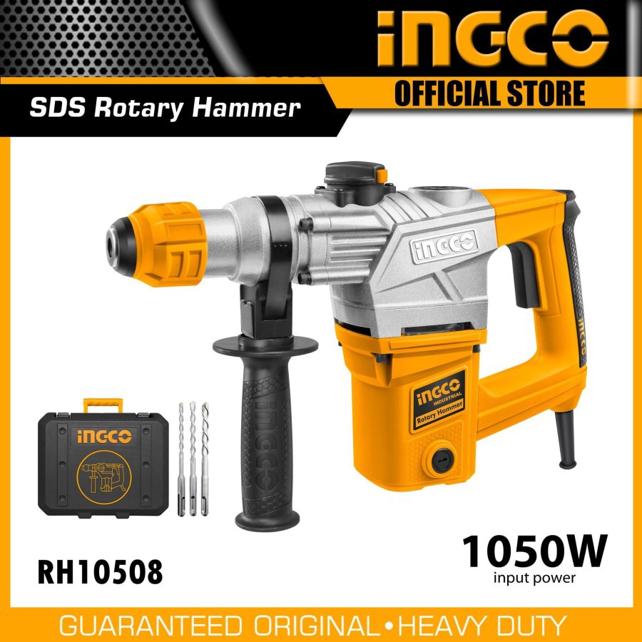 INGCO MESIN ROTARY HAMMER 28MM MESIN BOR BOBOK 3 FUNGSI 1050 WATT RH10508 RH 10508 DEMOLITION
