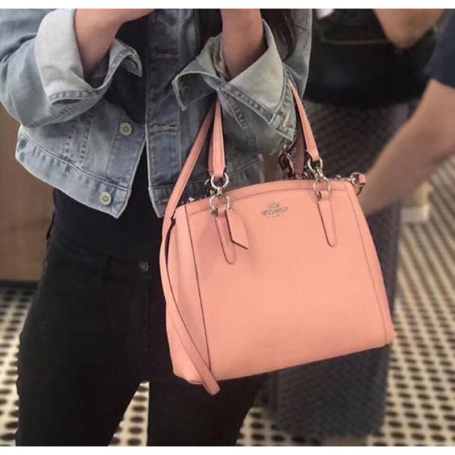 Coach minetta crossbody totebag tas authentic original in crossgrain leather kulit