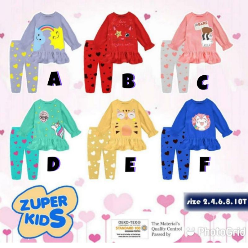 Zuper Kids Setelan Anak Peplum Panjang Panjang