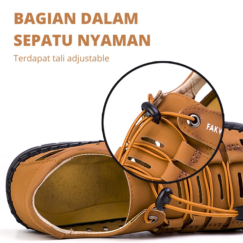 Mainland Sepatu Pria Kulit PU Sepatu Santai Casual MC417