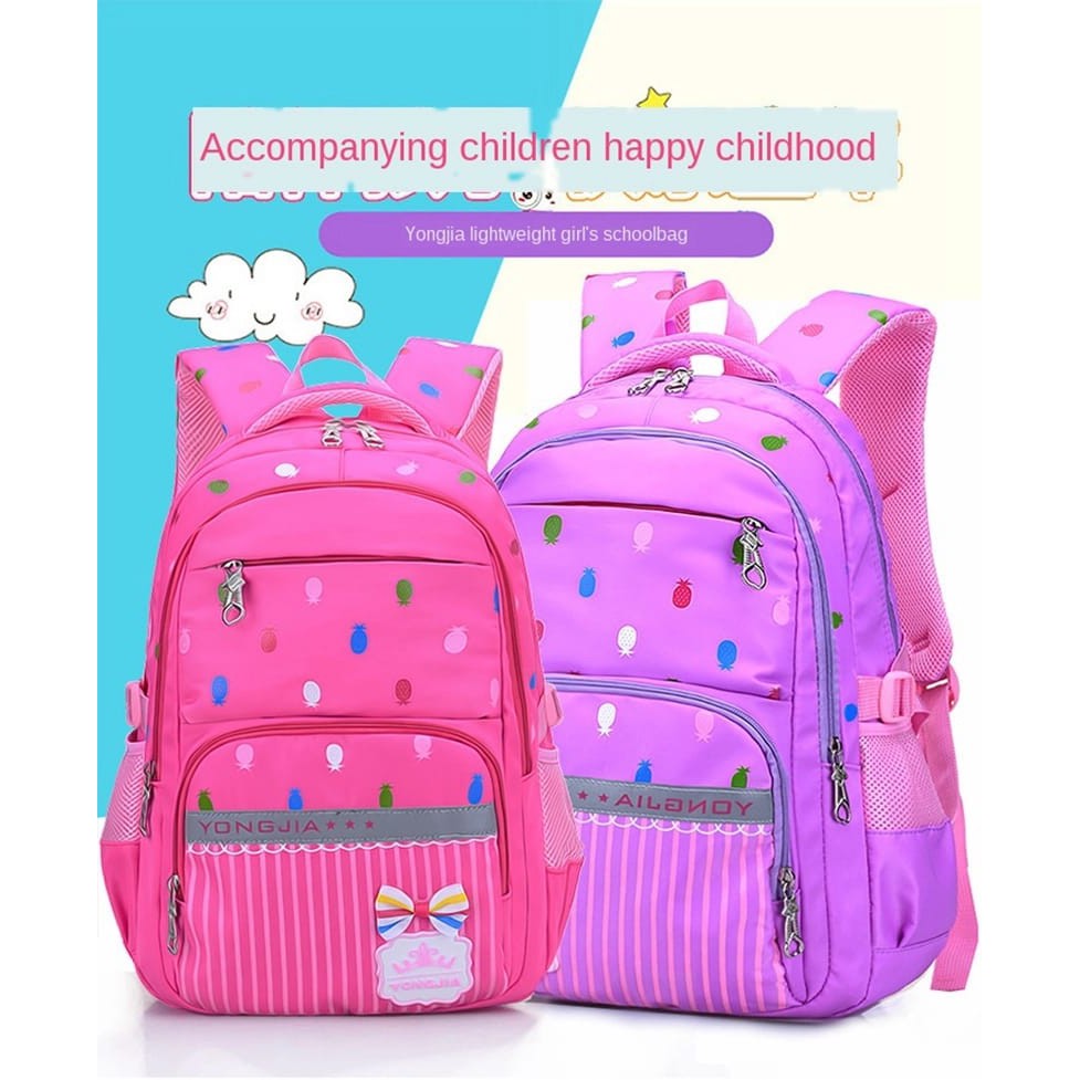 RASTA_BAGS17 TAS SEKOLAH ANAK PEREMPUAN SD TK PAUD BACKPACK GENDONG LUCU MURAH MOTIF NANAS