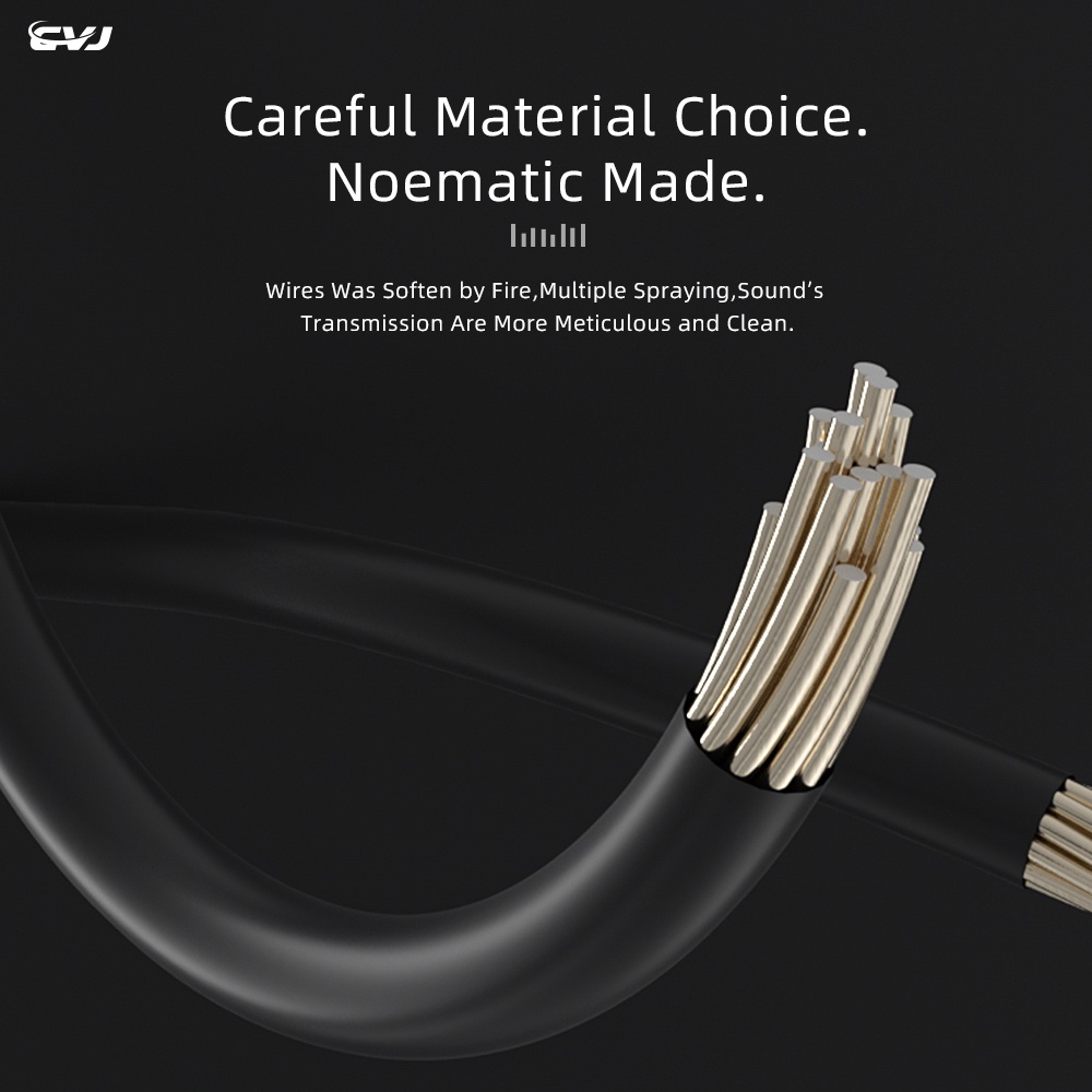 CVJ V2 4 strands of oxygen-free copper Cable 56cores OFC wire 0.75mm 0.78mm with 3.5mm jack upgrade cable with Microphone for KZ TRN Moondrop IEM TFZ