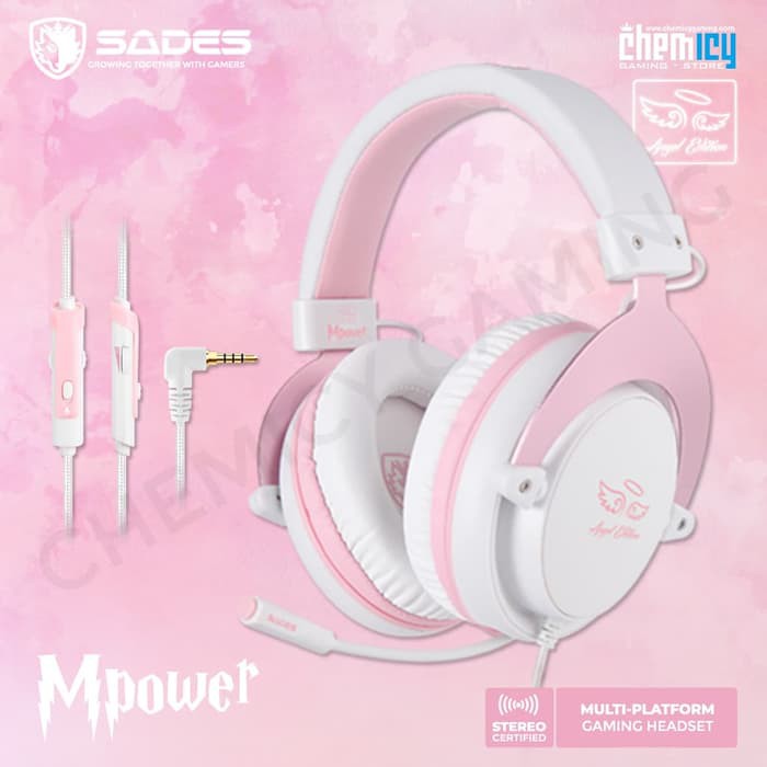 Sades M-Power / MPower Angel Edition Multi Platform Gaming Headset