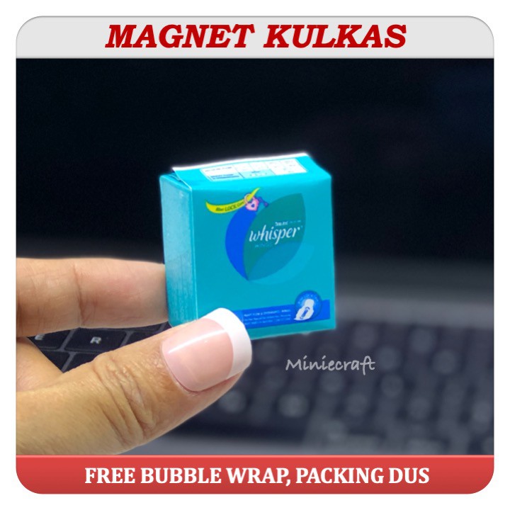 MAGNET TEMPELAN KULKAS MINIATUR PEMBALUT WHISPER