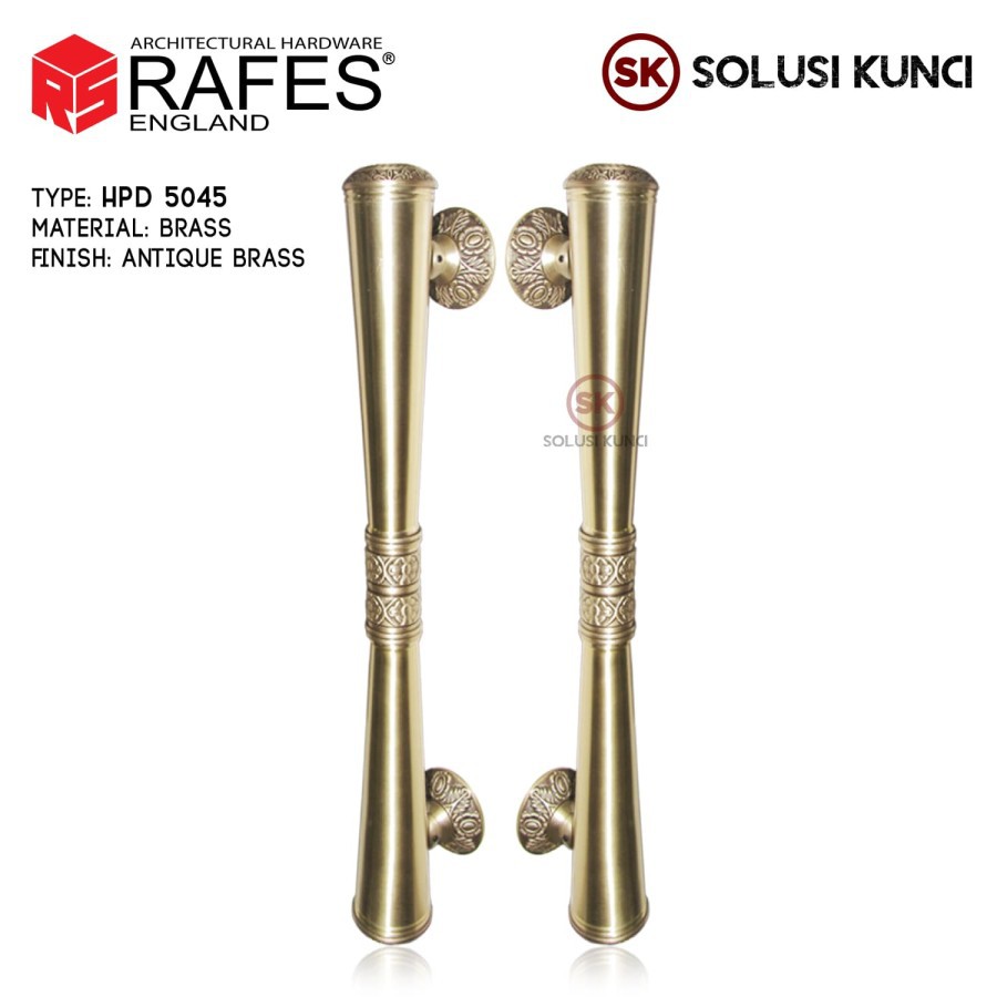 Handle Pintu / Tarikan Pintu Depan RAFES ENGLAND Brass (HPD 5045)
