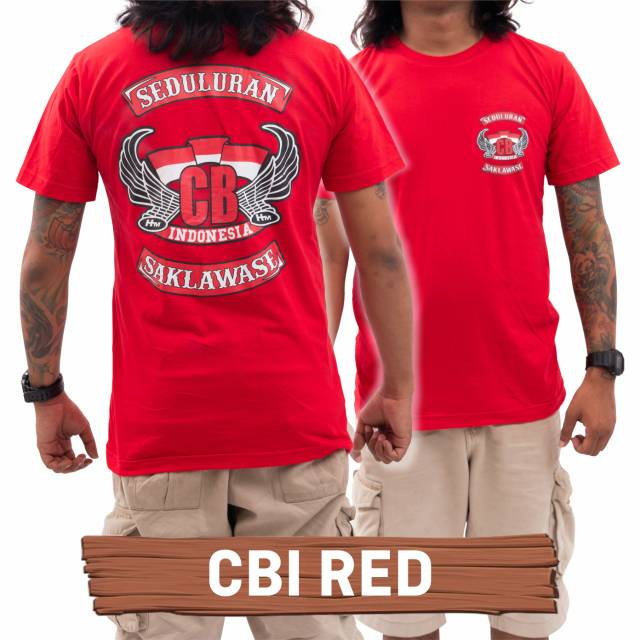 BAJU HONDA CB INDONESIA MERAH / T-SHIRT CB100 MURAH BISA COD / KAOS MOTOR CLASSIC / KAOS CB100