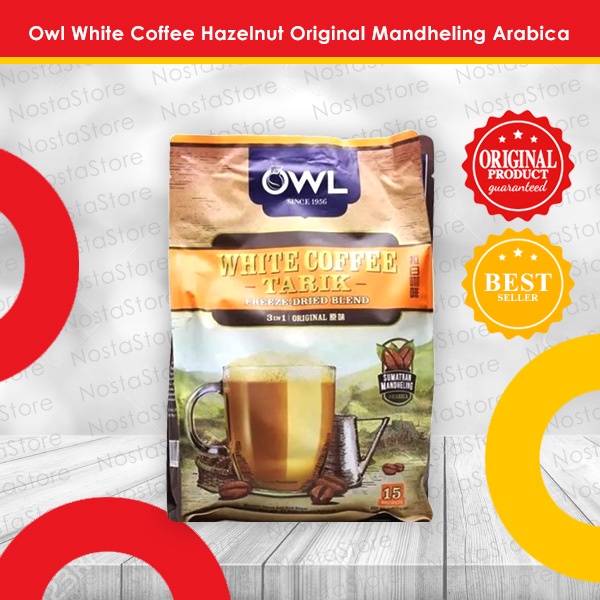

Owl White Coffee Tarik 3 in 1 Original Sumatran Mandheling Arabica