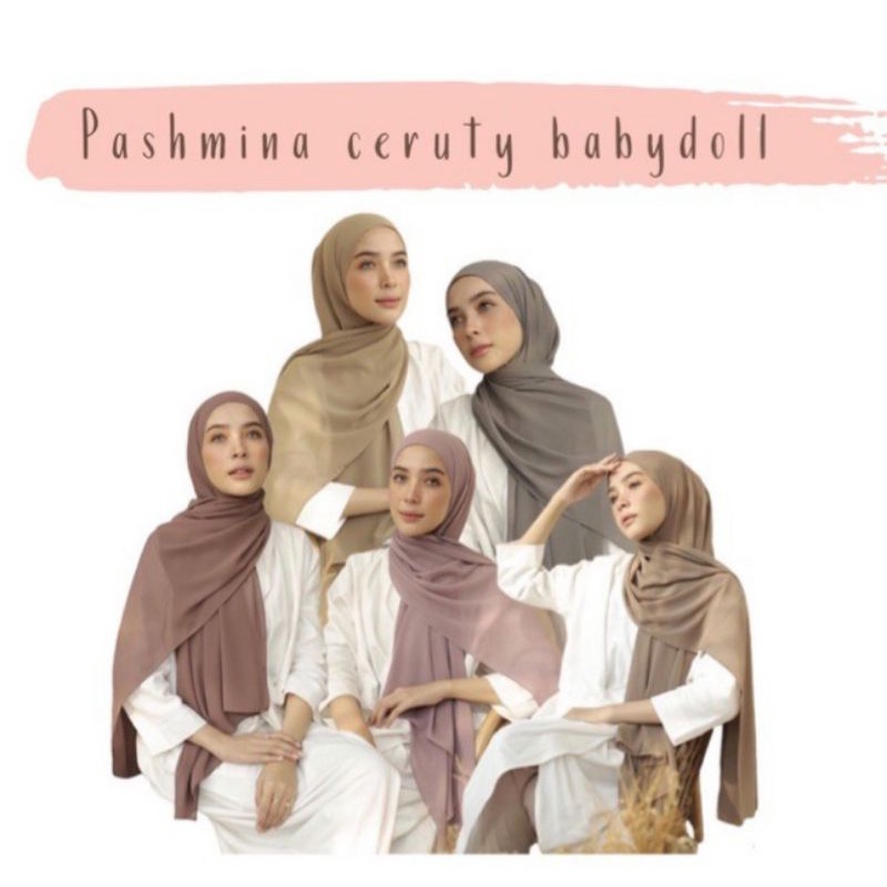 Pashmina Ceruty Baby Doll 175x75 Pashmina Pashmina ceruty Baby Doll Premium