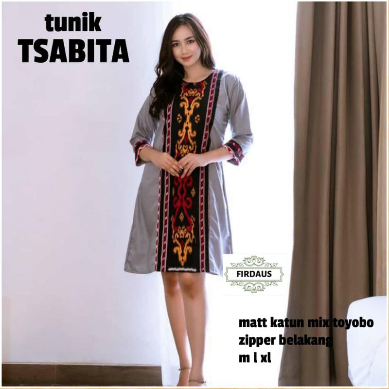 TUNIK TSABITA/TOYOBO,atasan batik,tunik batik,BATIK KANTORAN