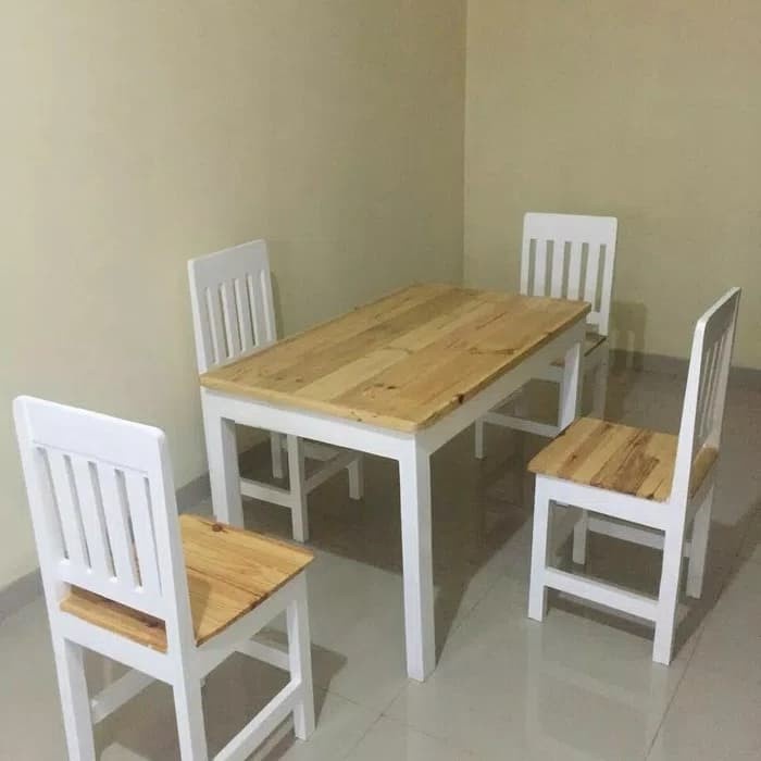 Kursi Kayu - Meja Makan/Meja Kafe/ Meja Kayu Jati Belanda/Meja/Kursi