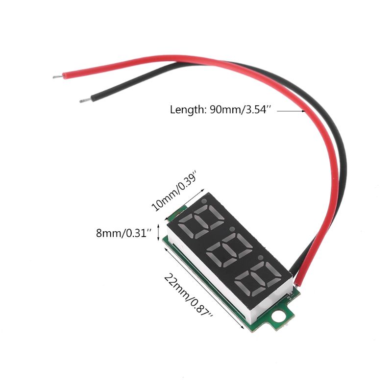 Mary Termometer Digital Dengan 2 Kabel + Layar LED Merah + Range 55℃~125℃ Used Untuk DS18B20 Senso