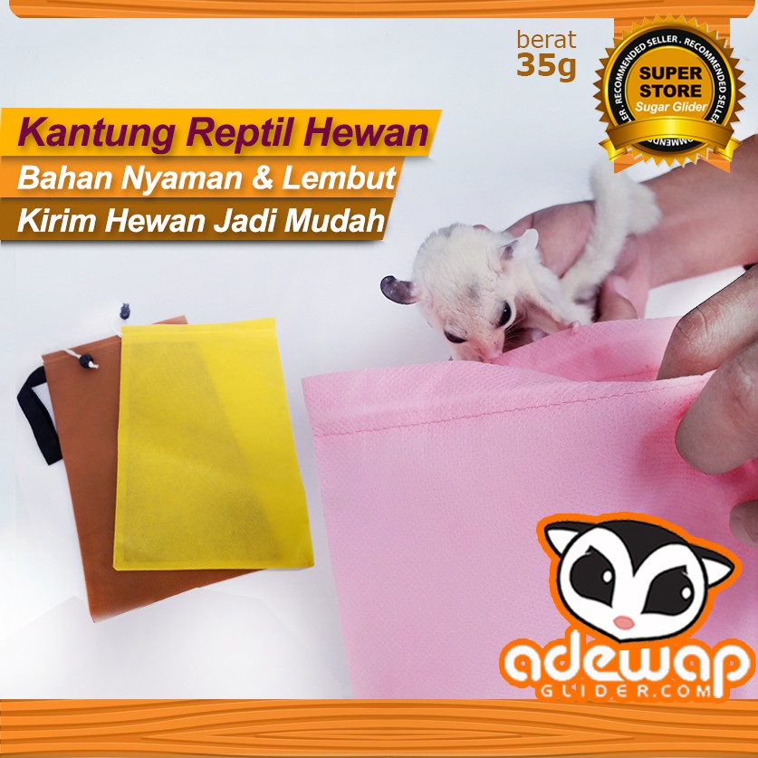 PROMO ! KANTONG REPTIL PACKING AMAN HEWAN SUGAR GLIDER TORTOISE LANDAK MARMUT KADAL