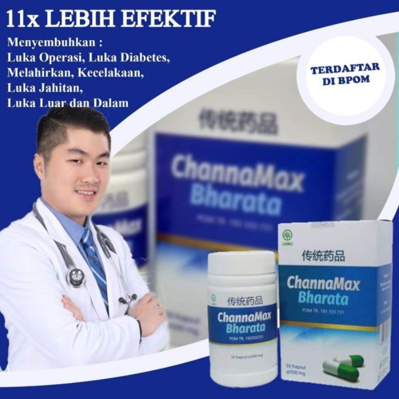 (Beli 3 Gratis 1) Chanamax Channamax Barata Obat Pasca Operasi Bharata Herbal