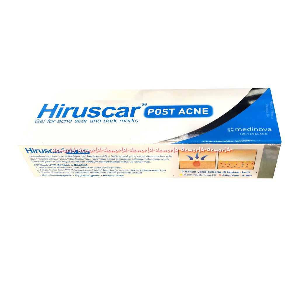 Hiruscar Post Acne Gel Scar Dark Marks 10gr Gel Untuk Jerawat Hirus Car