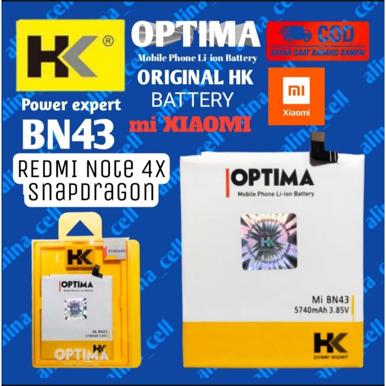 BATTERY BATERAI BATRE BN43 HK DOUBLE POWER Snapdragon REDMI NOTE 4X
