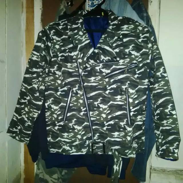 Jaket double kerah Army