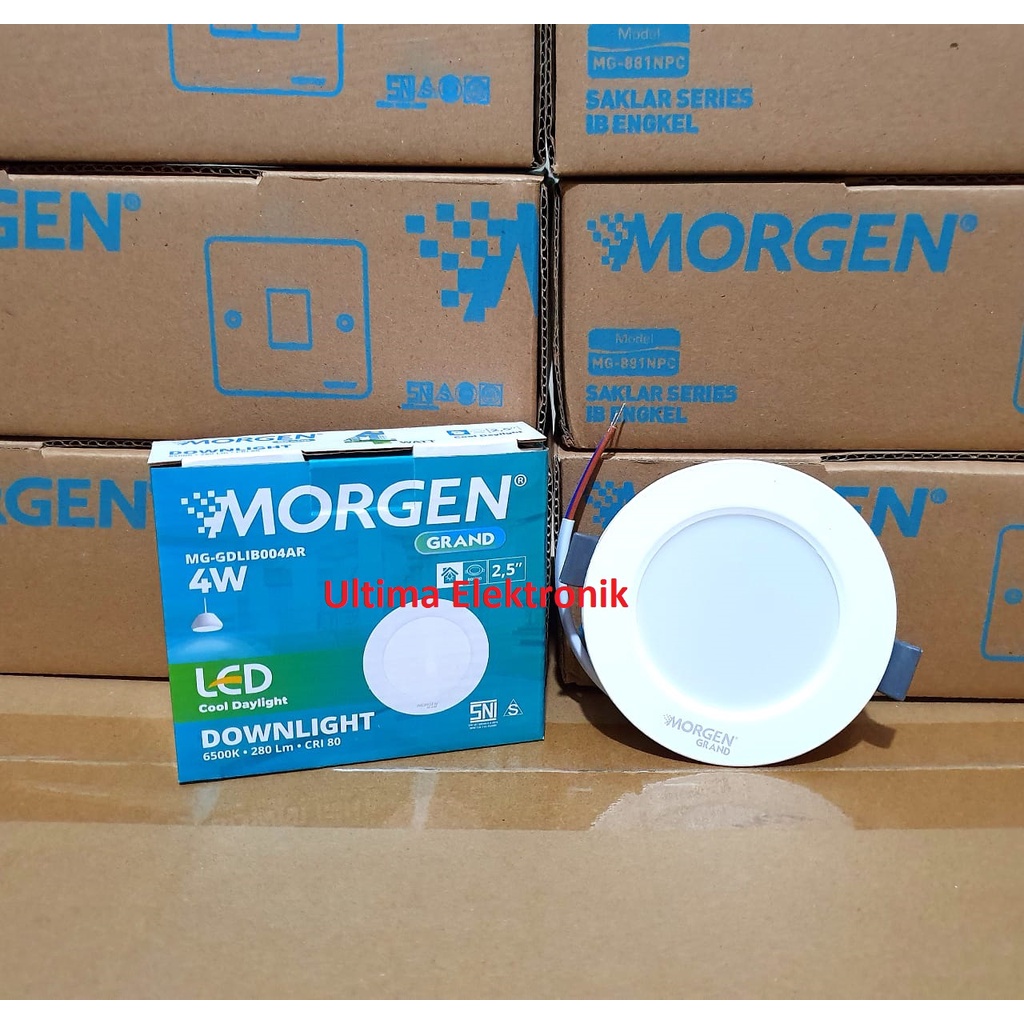 LED Downlight Morgen Grand Series Bulat  IB Tanam 4 Watt White Super Murah