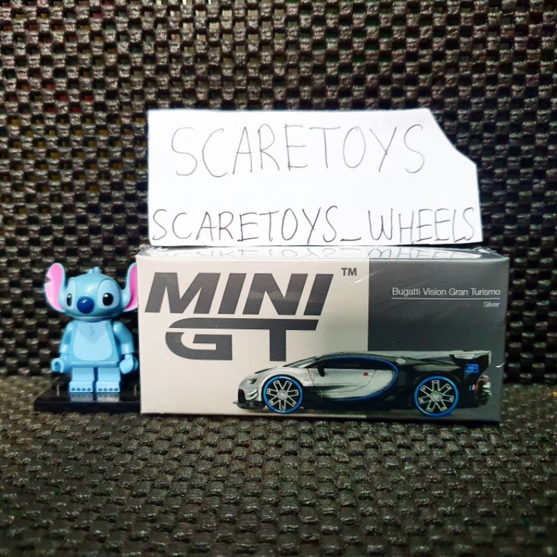 MiniGT Mini GT Bugatti Vision Gran Turismo Silver White Putih