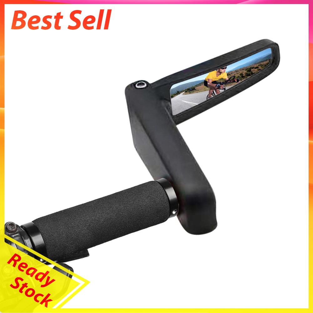 Bike Folding Grip Rearview Mirror Adjustable Fixed Gear Handlebar Reflector