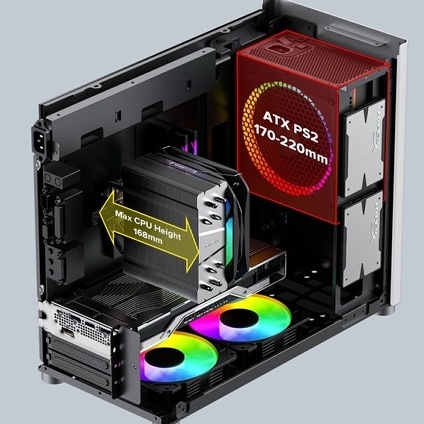 Gamemax Casing PC Gaming SPARK M-ATX / Casing Komputer M ATX