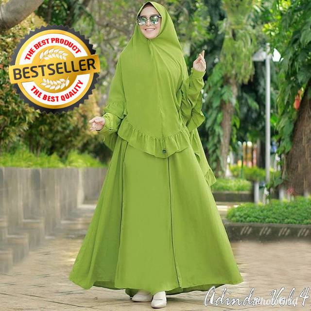 GAMIS SYARI ANNAJAH CAPUCCINO 900GR 110 140 ALLSIZE GAMIS SYARI BUSUI CADAR CREPE HQ POLOS MURAH I.