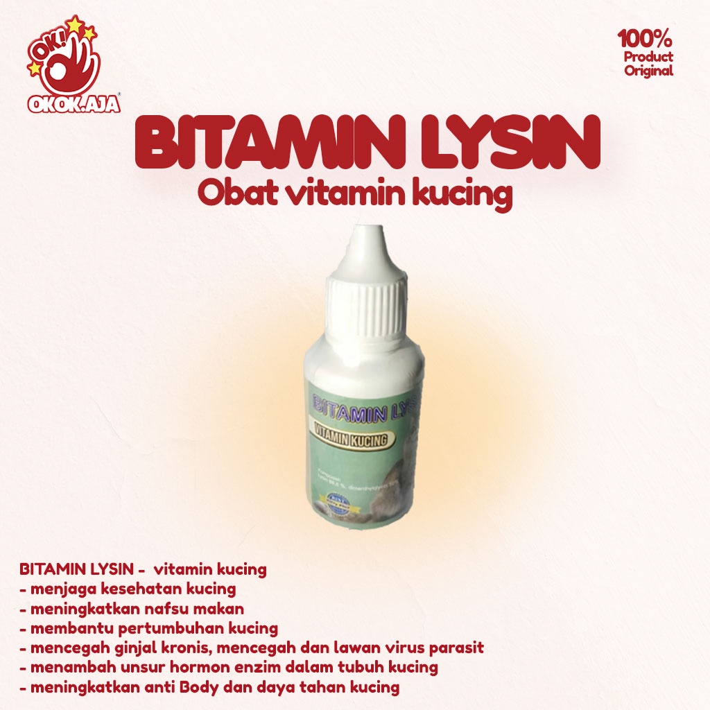 Vitamin kucing -BITAMIN LYSIN 30ml