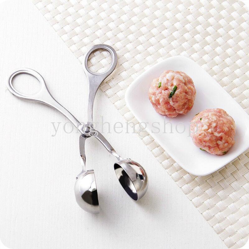 Sendok Pembuat Bakso Ikan / Babi / Daging DIY Bahan Stainless Steel