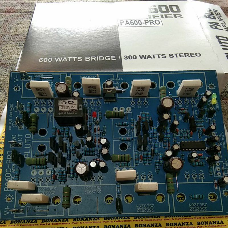 Kit PA600 Pro BTL class Ab Amplifier 600watt 45vac
