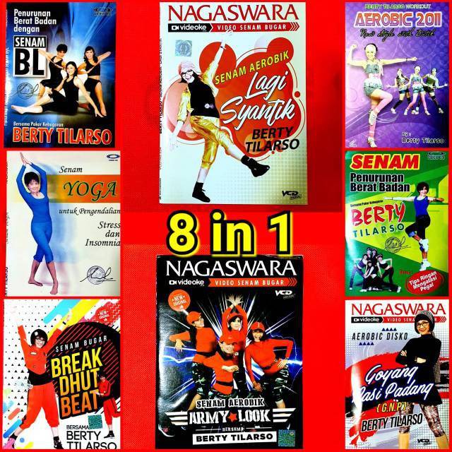 KASET ORIGINAL VIDEO Olahraga Senam BERTY TILARSO LENGKAP 8 DISC