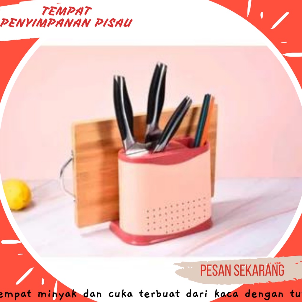 TERLARIS!! Rak Penyimpanan Peralatan Dapur / Tempat Pisau Sendok Garpu