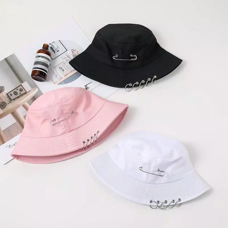 TOPI BUCKET KPOP KOREA RING ANTING TERBARU/ BUCKET WANITA/ PRIA/ HAT BUCET RING