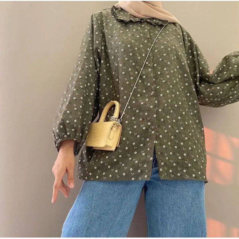 Sitra Floral Top Army Eclemix