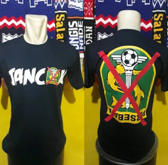 Kaos Bonek Jancok Hitam Versi Aremania Arematia Anti Persebaya 1927 Terbaru 2021 Shopee Indonesia