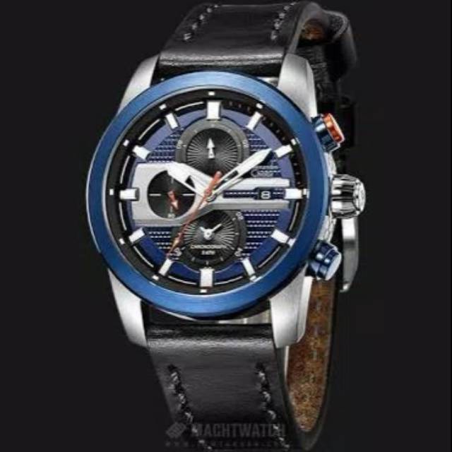 ALEXANDRE CHRISTIE AC6270 / AC 6270 MAN SS BLUE LEATHER STRAP