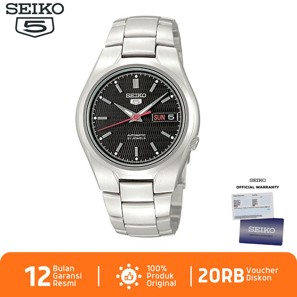 Seiko Pria SNK607Jam Tangan Pria Seiko 5 Automatic SNK607K1 Stainless Steel Strap