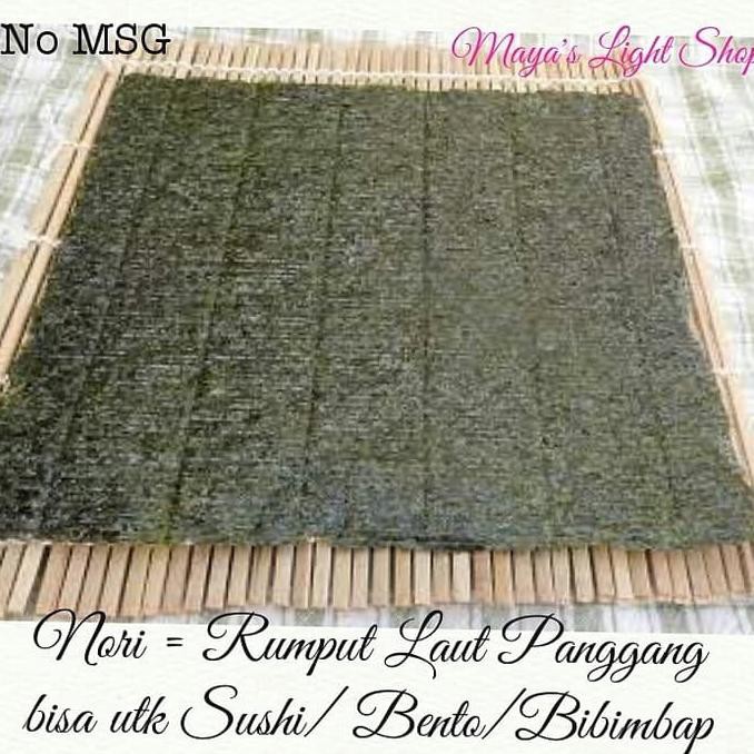 

paket sushi Nori 10lembar + makisu bambu penggulung nori halal murah